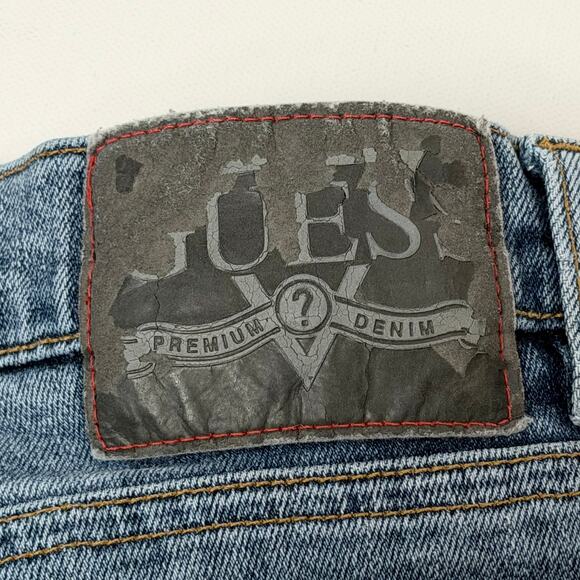 Vtg 90s/Y2K Guess U.S.A. High Rise Crop Ankle Slit Jeans sz 28 - Picture 11 of 14